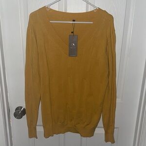 Mustard V-Neck Sweater